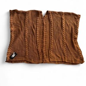 NWT Justin & Taylor Caramel Cable Knit Kimono Vest OS
